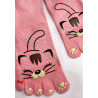 4 Paires de Chaussettes 5 Doigts rose Chat Moustache