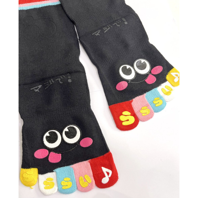 4 Paires de Chaussettes 5 Doigts noires Smiles