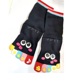 4 Paires de Chaussettes 5 Doigts noires Smiles