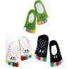 6 Paires de Socquettes sourire pois  5 Doigts couleurs