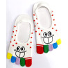 6 Paires de Socquettes sourire pois  5 Doigts couleurs
