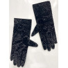 3 Paires de Gants  Velours Flor Noir