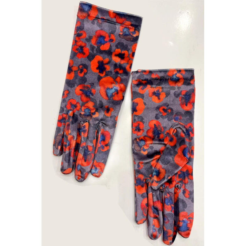 3 Paires de Gants  Velours Papaverro Rouge