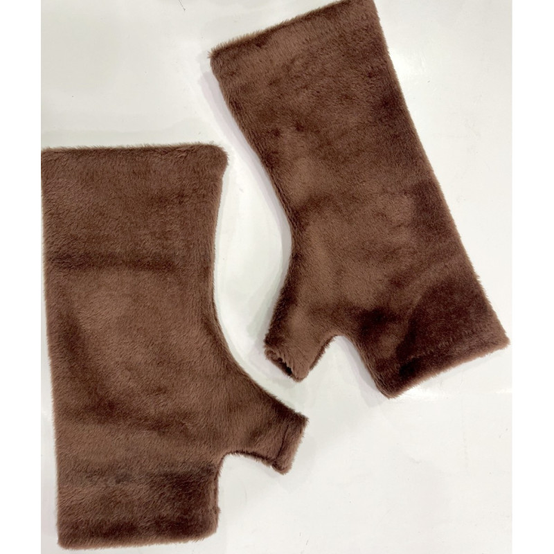3 Paires de Mitaines Polaire hiver Marron