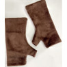 3 Paires de Mitaines Polaire hiver Marron