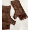 3 Paires de Mitaines Polaire hiver Marron