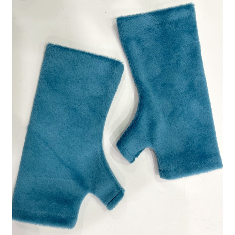 3 Paires de Mitaines Polaire hiver Bleu cobalt