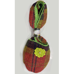 6 Paires de chaussons Polaires Scotty Rouge Tartan Vert