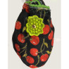 6 Paires de chaussons velours Noir Cherry Cerises Rouge
