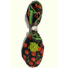 6 Paires de chaussons velours Noir Cherry Cerises Rouge