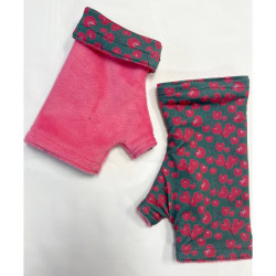 3 Paires de Mitaines Polaire réversible Ginko Rose