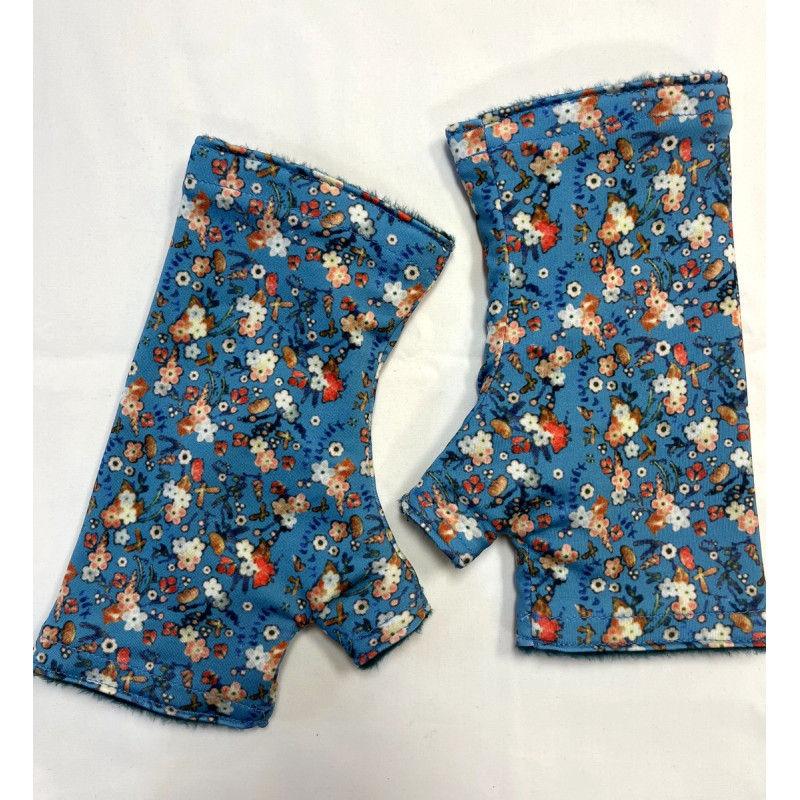 Mitaines-reversible-Lpc-Doublé-polaire-Iris-Bleu