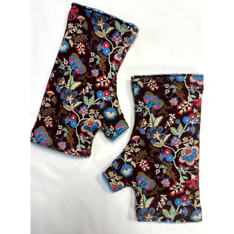 3 Paires de Mitaines Polaire réversible Lilaya chocolat