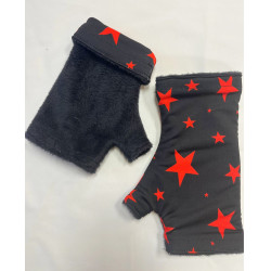 Mitaines-reversible-Lpc-Doublé-polaire-Stars-rouges-face-noires