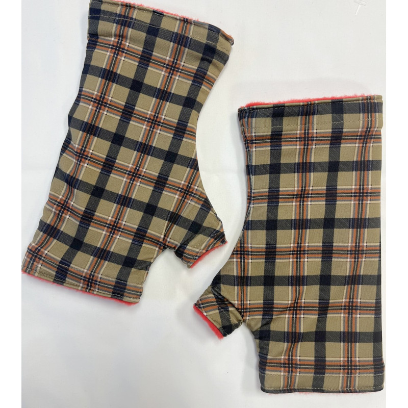 Mitaines-reversible-Lpc-Doublé-polaire-tartan-vert
