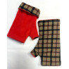 Mitaines-reversible-Lpc-Doublé-polaire-tartan-vert-intérieur-rouge