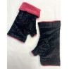 3 Paires de Mitaines Polaire réversibles Flor Noir