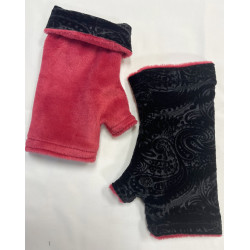 3 Paires de Mitaines Polaire réversibles Flor Noir