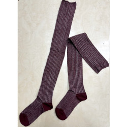 3 paires de Jambiéres cotes bicolore coton vigne