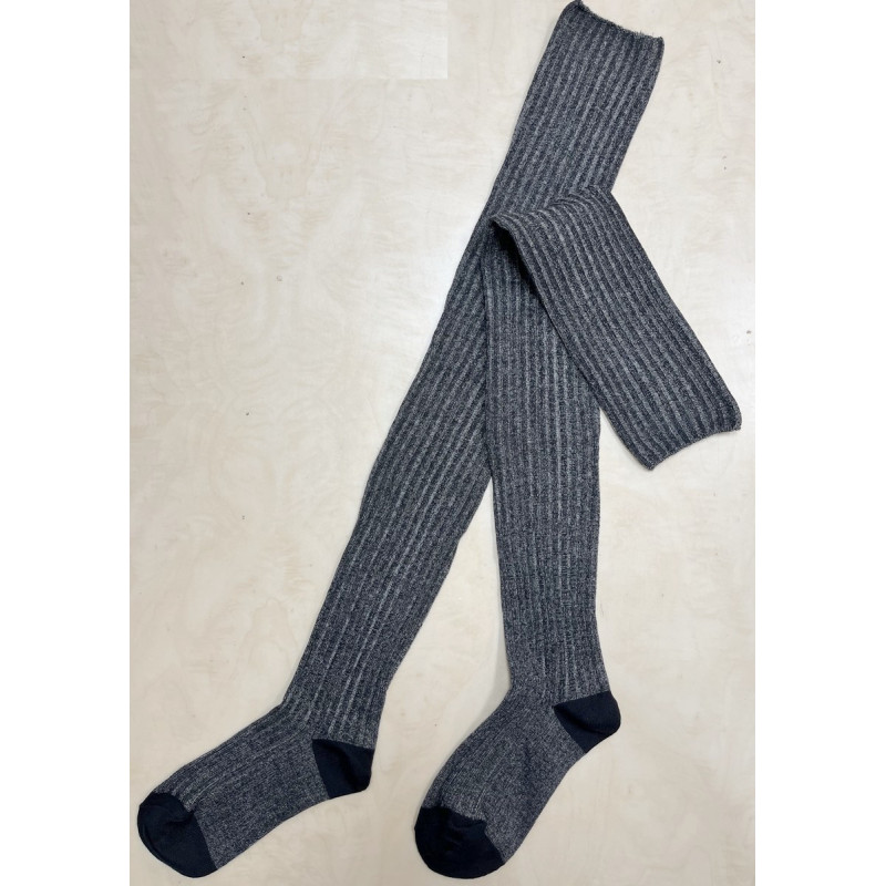 3 paires de Jambiéres cotes bicolore coton noir