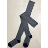 3 paires de Jambiéres cotes bicolore coton noir