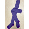 3 paires de Jambiéres cotes bicolore coton Violet