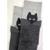 6 paires de Chaussettes Fantaisie chat caché