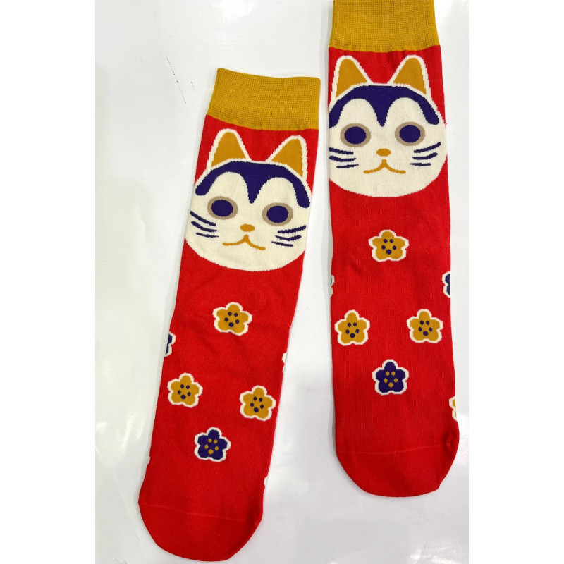 6 paires de Chaussettes Fantaisie Chat Manga