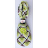 6 paires de chaussons Velours Youki  Vert salade Les Petits Caprices