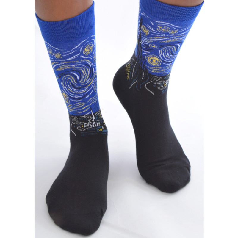 6-paires-de-Chaussettes-en-gros-les-petits-caprices-art-museum-la-nuit-de-vincent-Van-Gogh-avant 6-paires-de-Chaussettes-en-gros-les-petits-caprices-art-museum-la-nuit-de-vincent-Van-Gogh-avant