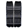 Chaussettes Japonaises coton NOIR quadrillage psychédéliques plat