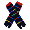 Grossiste pour 4 Paires de Chaussettes Japonaises Rayures Courréges'