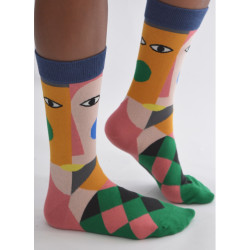 6-paires-de-Chaussettes-vente-en-gros-les-petits-caprices-art-museum-Portrait-de-picasso-profil