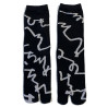4 Paires de Chaussettes Tabis Coton noire Gribouillis