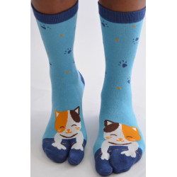 4 Paires de Chaussettes Tabis Coton Petits Chaton
