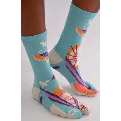 4 Paires de Chaussettes Tabis Coton La fille aux papillons