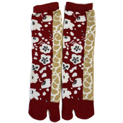 4 Paires de Chaussettes Tabis Coton Arbres et fleurs blanches