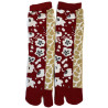 4 Paires de Chaussettes Tabis Coton Arbres et fleurs blanches