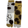 4 Paires de Chaussettes Tabis Coton glands et chataignes