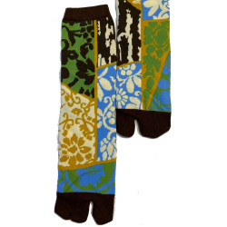 Chaussettes Japonaises coton pATCHWORK VEGETAL AV
