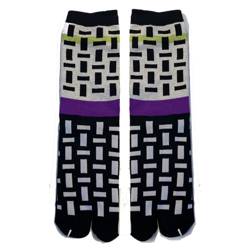 4 Paires de Chaussettes Tabis Coton rectangles patchwork