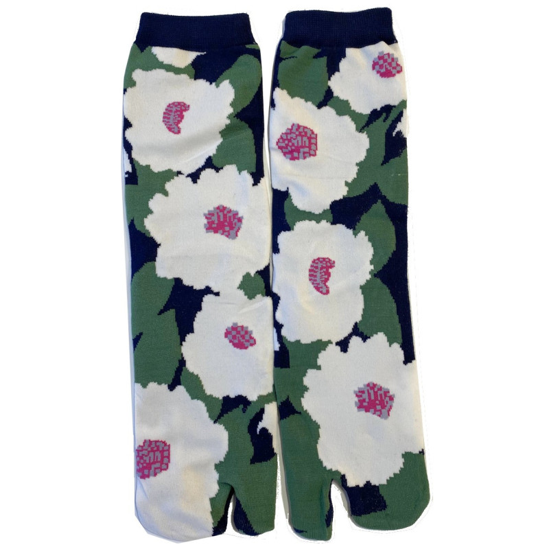 4 Paires de Chaussettes Tabis Coton Hibiscus en fleurs