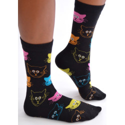 Chaussettes-Les-petits-caprices-chats-mangas-psychédélique-profil