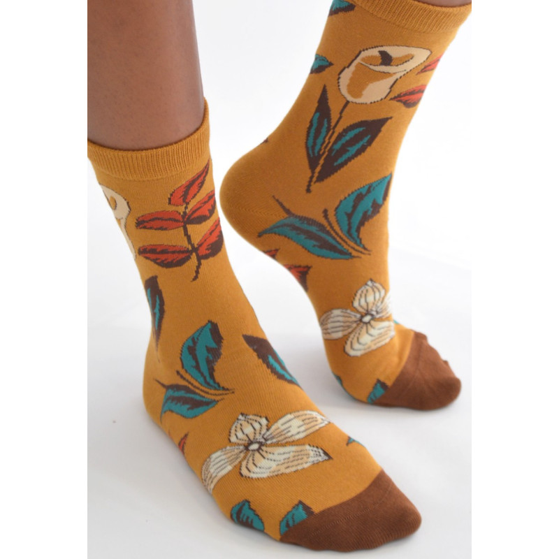 Chaussettes-les-petits-caprices-fleurs-de-café Chaussettes-les-petits-caprices-fleurs-de-café