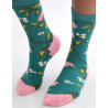 Chaussettes-les-petits-caprices-Pivoines-fleuries-profil