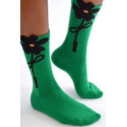 Chaussettes-les-petits-caprices-vertes-tulipes-noires-profil