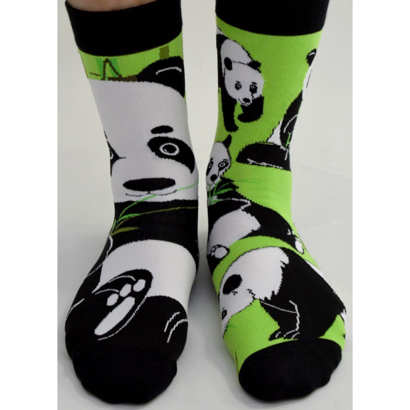 Chaussettes-les-petits-caprices-asymétriques-panda Chaussettes-les-petits-caprices-asymétriques-panda