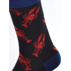 Chaussettes-les-petits-caprices-homards-rouges-détail