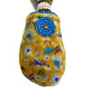 CHAUSSONS-velours-imprimé-les-petits-caprices-Follies-bleu-vintage-détail