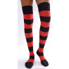 Vente-en-gros-4-paires-Jambières-Les-petits-caprices-rayures-rouges-et-noires
